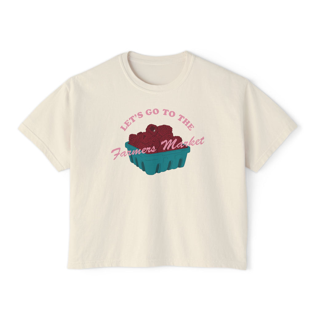 Farmers Market Berry Tee — "Let's Go to the Farmers Market" Women's Boxy Tee