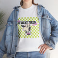 The Always Tired Club Tee — Cute Sleepy Coffee Mug Graphic T-Shirt