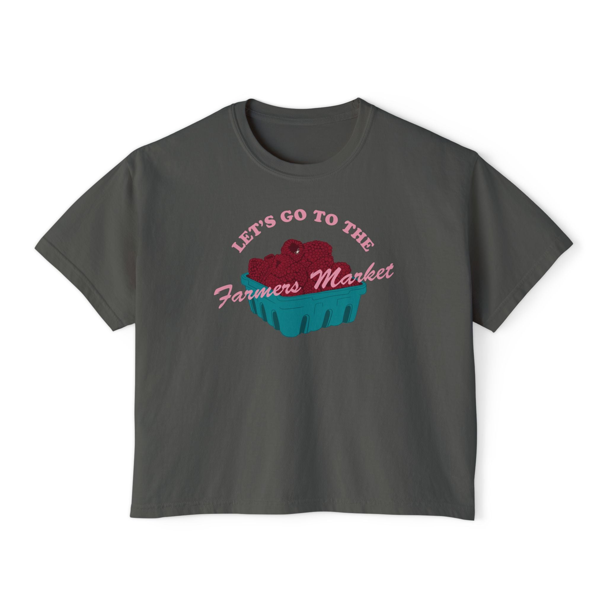 Farmers Market Berry Tee — "Let's Go to the Farmers Market" Women's Boxy Tee
