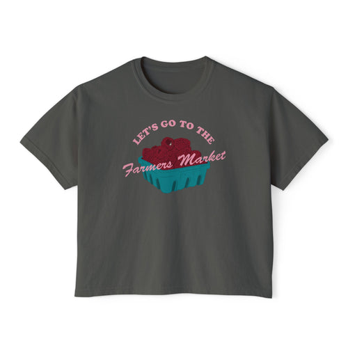 Farmers Market Berry Tee — "Let's Go to the Farmers Market" Women's Boxy Tee