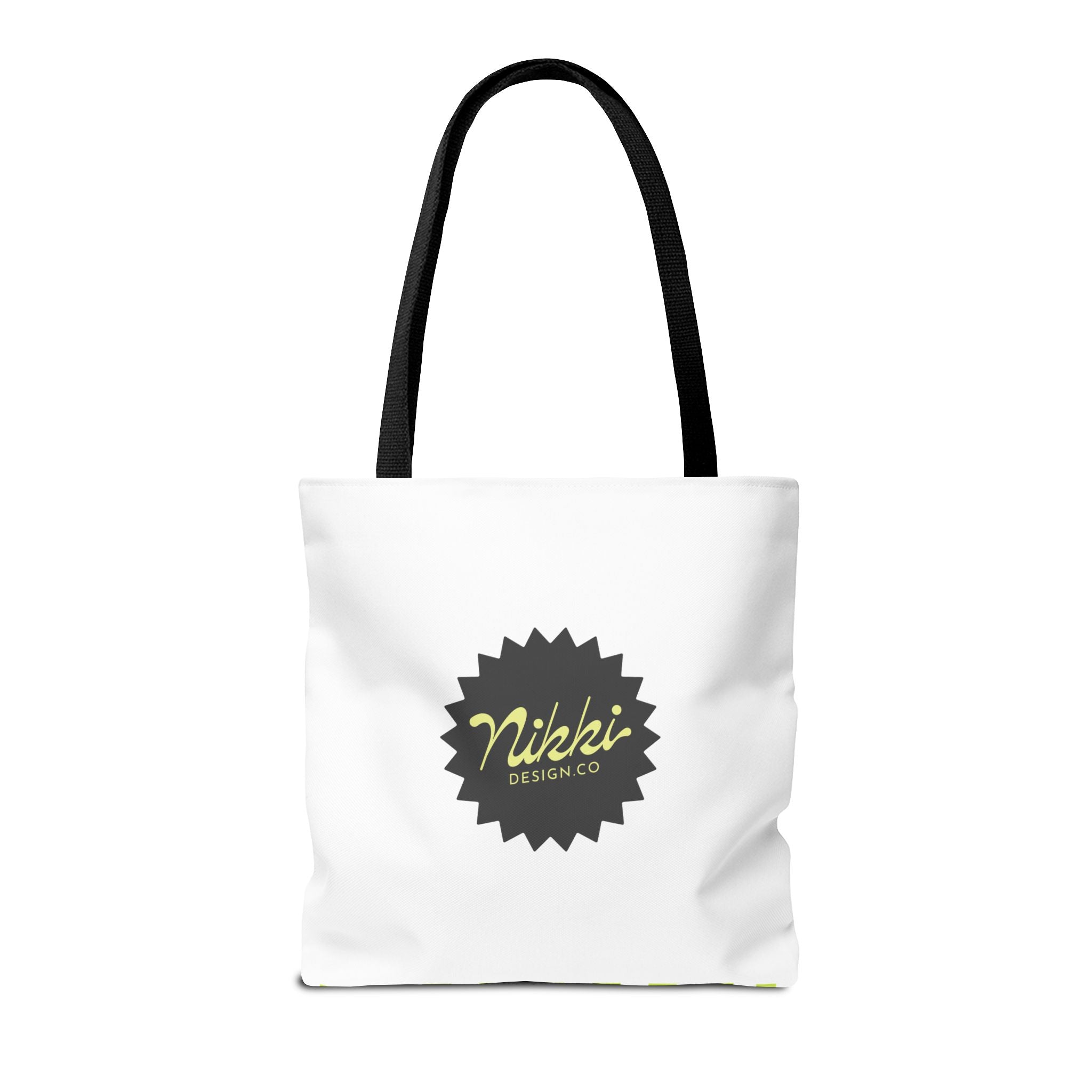 The Always Tired Club Tote Bag — Cute Retro Checkered AOP Canvas Tote